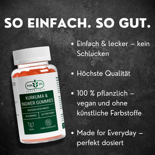 Kurkuma + Ingwer + Schwarzer Pfeffer Gummies