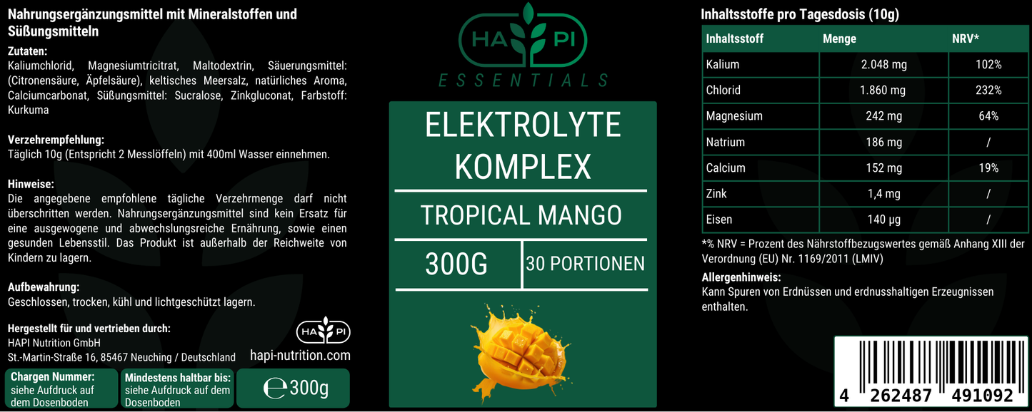 Elektrolyte Pulver Tropical Mango