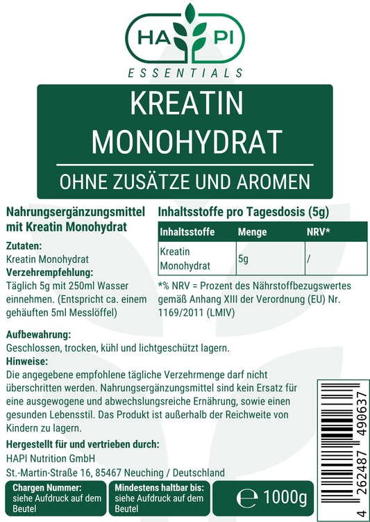 Kreatin Monohydrat - 1.000g