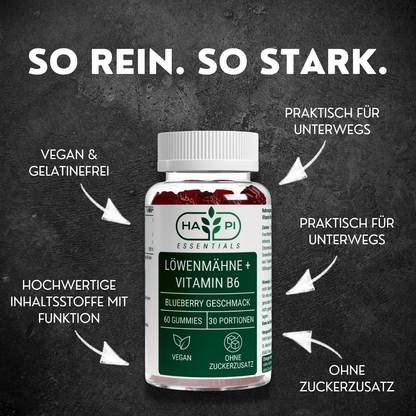 Löwenmähne + Vitamin B6 Gummies