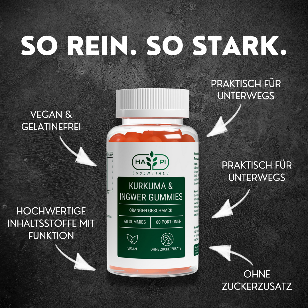 Kurkuma + Ingwer + Schwarzer Pfeffer Gummies