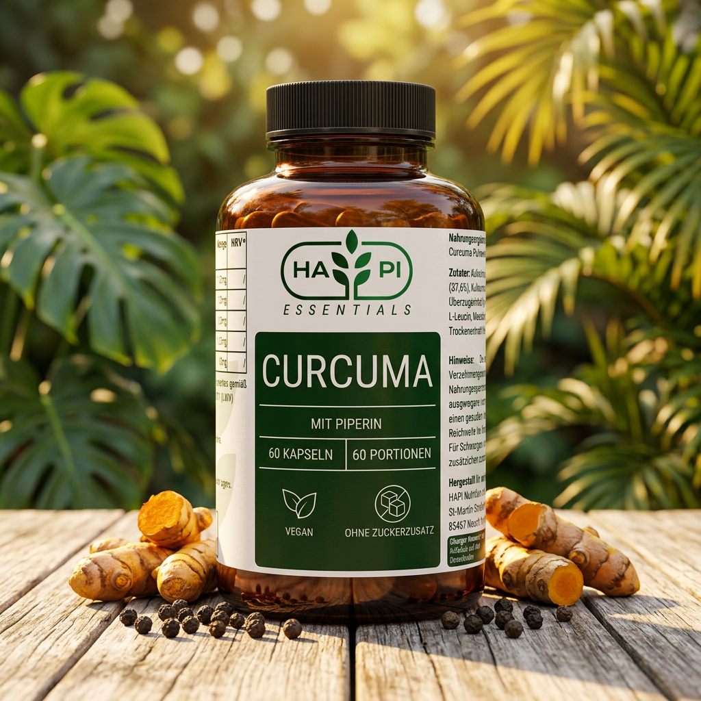 Curcuma (95% Curcumin) + Piperin - 60 vegane Kapseln