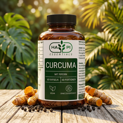 Curcuma (95% Curcumin) + Piperin - 60 vegane Kapseln