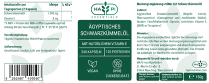 Ägyptisches Schwarzkümmelöl - Vegane Softgels