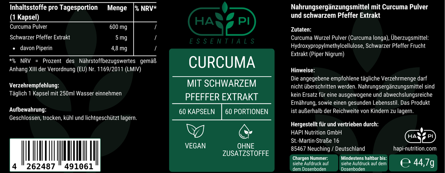 Curcuma - 60 Kapseln