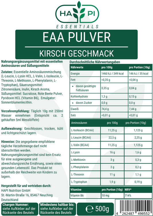 EAA (Essentielle Aminosäuren) Kirsche - 500g