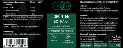 Grüntee Extrakt 40% Polyphenole