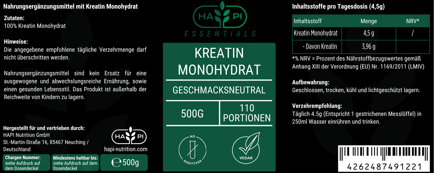 Kreatin Monohydrat - 500g