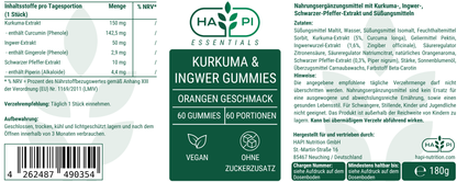 Kurkuma + Ingwer + Schwarzer Pfeffer Gummies
