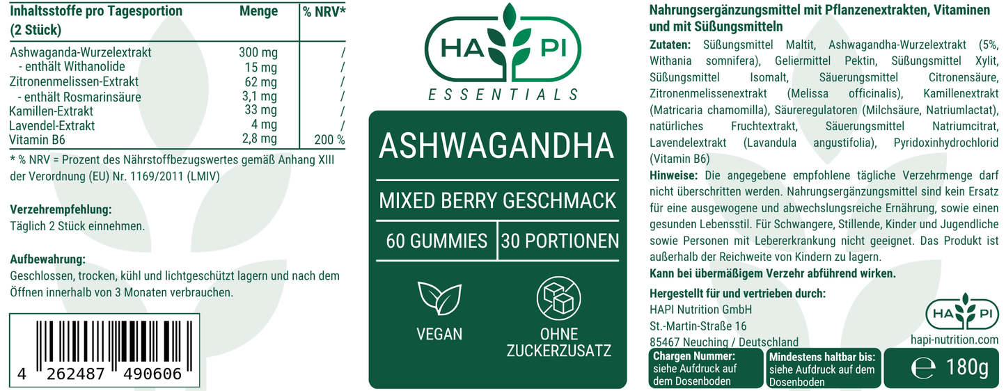 Ashwagandha Gummies 300 + Vitamin B6