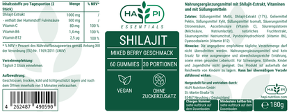 Shilajit Gummies 1000 + Vitamin C, B6, B12