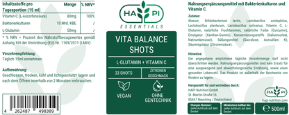 Vita Balance Shots (Zitrone) - 500ml
